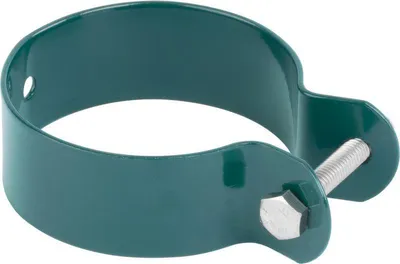 Image de Collier Strend Pro METALTEC FA005, 60 mm, vert, pour poteau rond, RAL6005