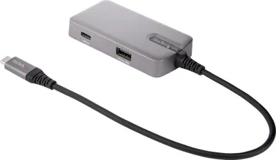 Productafbeelding van StarTech.com USB-C multiport adapter - USB-C naar 4K 60Hz HDMI 2.0, 100W PD doorvoer - 3-poorts USB 3.1 hub met 10 Gbit/s - Reisadapter USB Type-C mini docking station - 25 cm kabel (DKT31CHPD3) - Dockingstation - USB-C - HDMI - TAA-conform