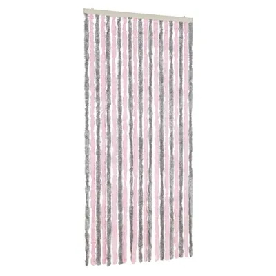 Produktbild von vidaXL Fliegenvorhang Silbergrau und Rosa 90x220 cm Chenille