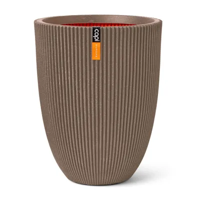 Produktbild von Capi Europe - Gefäß elegant niedrig Groove NL - Warm taupe - 34x46 - KGVWT782