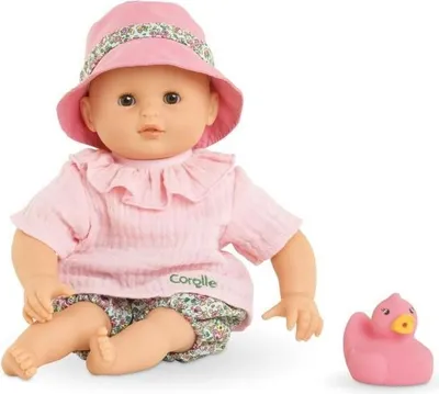 Zdjęcie produktu dla Lalka do kąpieli COROLLE Bébé Bain Coralie, 30 cm, zabawka do wody, od 18 miesiąca, z kaczką