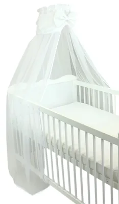 Immagine prodotto di Baldacchino per lettino TupTam con fiocco, trasparente, colore: bianco, dimensioni: circa 170x240 cm