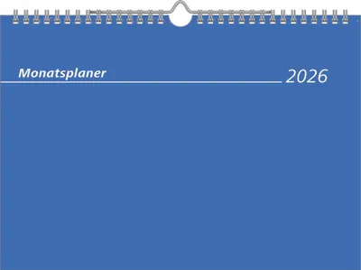 Produktbild von Monatsterminkal. 2026 29,7x21 1M/1S - Drahtkammbind.+Aufh.