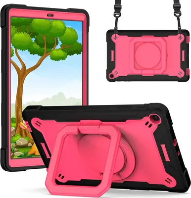Produktbild von Tasche für iPad 8/7 10.2" mit Ständer und Schultergurt Pink