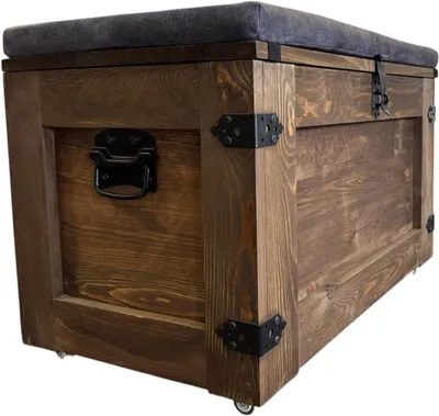 Zdjęcie produktu dla Skrzynia wenge 80x45 poduszka antarcyt