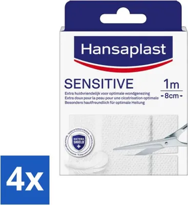 Produktbild von Hansaplast - Sensitive Pflaster - Wundversorgung - 1m x 8cm - Vorteilspack - 4 Stücke