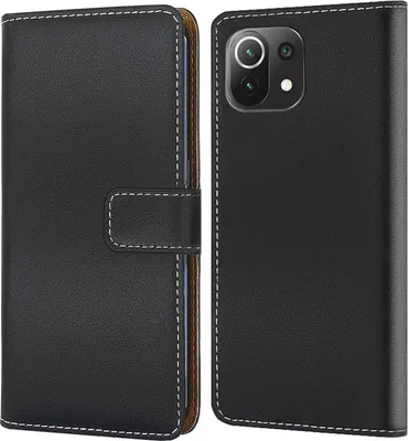 Produktbild von Handy Tasche für Xiaomi Mi 11 Lite / Mi 11 Lite 5G  Schutzhülle Bookstyle Etui Klapphülle Wallet Flip Cover Case Schwarz