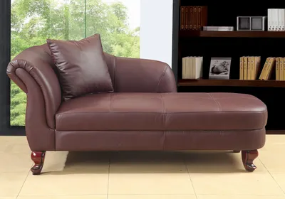 Image de Canapé d'angle, fauteuil ottoman, sofa rembourré, idéal pour un bureau ou un espace de détente, en cuir, modèle chaiselongue, référence 1672