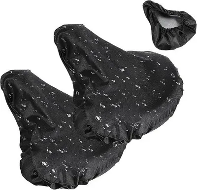 Produktbild von Famanu Fahrradsattelbezug wasserdicht, elastisch, Schutz für Rennrad und Mountainbike, schwarz, 2er Set