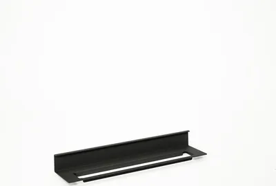 Produktbild von Linero MosaiQ Untere Tuchleiste 350 x 77 x 46 mm schwarz matt / Handtuchleiste / Reling Handtuchhalter / Relingsystem / Kesseböhmer