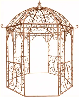 Produktbild von CLP Rosenpavillon aus Eisen Leila, Gartenpavillon im Jugendstil nostalgisch, Rankhilfe pulverbeschichtet für Kletterpflanzen und Rosen antik braun