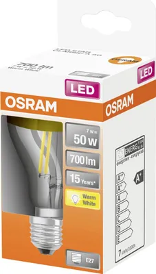 Image de LEDVANCE 4058075435346 LED bulb Warm white 2700 K 6.5 W E27 F