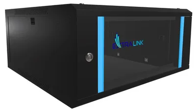 Zdjęcie produktu dla Szafa serwerowa 19 cali - 4U - 400 mm głębokości - Czarna - Montaż ścienny lub stojący