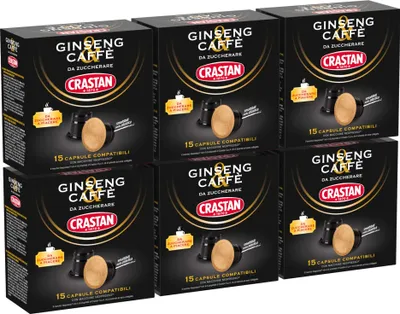 Produktbild von 6x Crastan caffè Ginseng & Kaffee Nespresso pads kaffeepads Kapseln KAFFEEKAPSELN