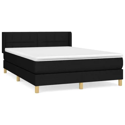 Produktbild von vidaXL Boxspringbett mit Matratze Schwarz 140x200 cm Stoff