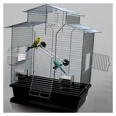 Produktbild von XXL Vogelkäfig, Wellensittichkäfig, Exotenkäfig, 60 cm Vogelkäfig