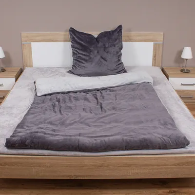 Produktbild von 2tg Cashmere Touch Wende-Bettwäsche Uni Grau/Anthrazit