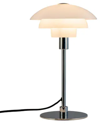 Produktbild von Tischlampe, Tischleuchte, Nachttischlampe, Schreibtischlampe, LED Leselampe, Morph D21 Opal Chrom
