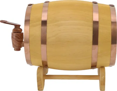 Imagen del producto de Barrica de madera de pino de 750 ml, tipo barril, para almacenar whisky, vino, licores, cerveza y otras bebidas