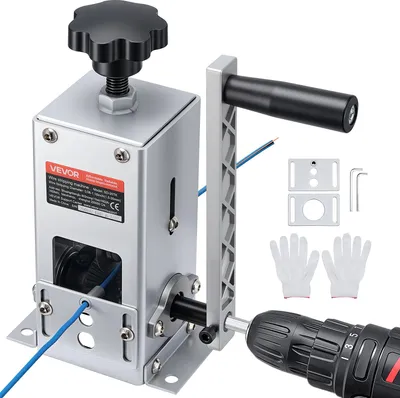 Obrázok produktu pre VEVOR odizolovací stroj, 1,5-30 mm, stroj na odizolovanie káblov, ručná kľučka/vŕtačka, odizolovací nástroj s rámom Q235, odizolovač káblov, ručný stroj na odizolovanie káblov pre medený šrot