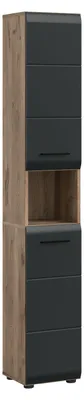 Produktbild von Hochschrank Ice | Nox Oak / schwarz matt
