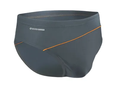 Produktbild von Sesto Senso Herren Badehose BD413 - Schnelltrocknende Slips aus Poliamid und Elasthan, Komfortabel für Schwimmen und Strand, Elastischer Bund, Grau, Für Männer XL