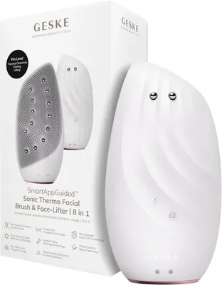 Produktbild von Elektrische Gesichtsreinigungsbürste 8 in 1 Silikon Gesichtsmassagegerät mit Wärmefunktion Anti Aging Hautpflege Gerät für Tiefenreinigung & Lifting