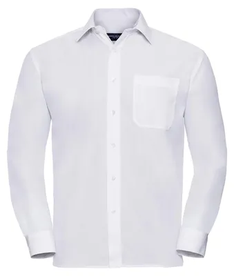 Immagine prodotto di Russell Collection - Camicia "Classic" da uomo, tessuto misto poliestere-cotone, maniche lunghe LT4530 (XXL) (bianco)