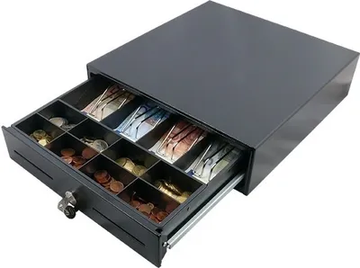 Immagine prodotto di AC-3330 - Cassetto portavalori Baby Plus - antracite - connessione EPSON (RJ12), inserto per monete personalizzabile (C3330)