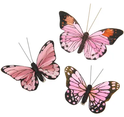 Produktbild von Schmetterling mit Clip Rosa