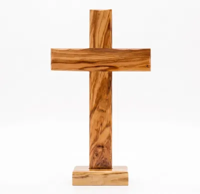 Olivenholz-Kreuz aus Bethlehem, 15,2x26 cm, Wand oder Tisch