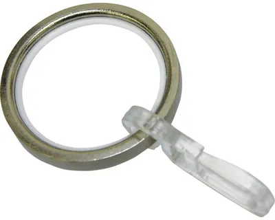 Produktbild von Gardinenring mit Gleiteinlage für Chicago edelstahl-optik Ø 20 mm 10 Stk.