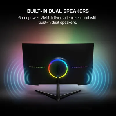 Produktbild von GAMEPOWER T40 Curved Monitor 24 zoll Gaming FullHD 180hz 0,5ms HDMI Lautsprecher