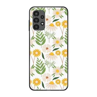 Produktbild von König Design Hülle kompatibel mit Samsung Galaxy A13 4G Kunststoff Soft Handyhülle - Handy Case Blumenmuster 2
