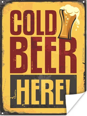 Produktbild von MuchoWow® Poster Mannshöhle - Bier - Jahrgang 90x120 cm - Wohnzimmer