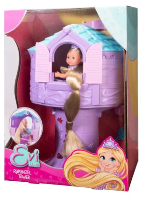 Obrázok produktu pre Lalka Evi Księżniczka Roszpunka z Wieżą 32 cm