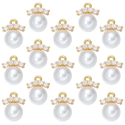 Productafbeelding van Set van 15 witte parelkettingen voor sieraden