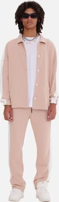 Produktbild von Jogginganzug Set Stripe mit Streifen Jacke Hose S Beige