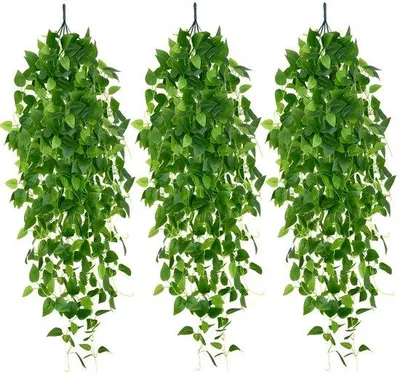 Obrázek produktu pro Umělé dekorativní rostliny, balení po 3 kusech, do exteriéru, do kanceláře, na zahradu, do domu a na balkon