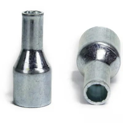 Produktbild von 2er Set Stahl Endstücke für Fiberglasstangen mit Ø 13mm Endtips Endkappe Zelt-Öse