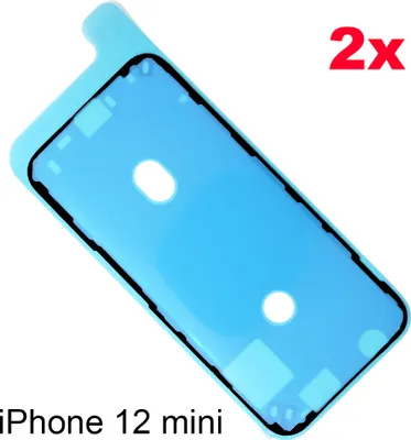 Produktbild von 2x iPhone 12 mini Rahmen LCD Display Kleber Schwarz Dichtung Klebefolie Wasserdichtung Neu