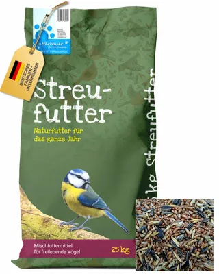 Produktbild von Futterbauer 25 kg Streufutter für Vögel Wildvogelfutter Ganzjahresvogelfutter Sommerfutter