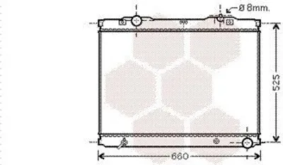 Produktbild von VAN WEZEL 83002055 Kühler Wasserkühler Motorkühler für KIA SORENTO I (JC)