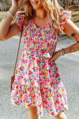 Produktbild von OMG Geblümtes Kleid für Frauen Leucaeia mehrfarbig L