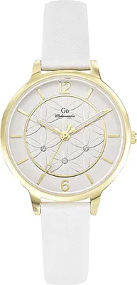 Produktbild von Girl Only Damen Lederarmband Uhr Mademoiselle weiß Analog Quarzuhr UGO699597