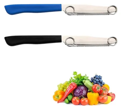 Produktbild von Schnellschneidemesser - 2-in-1 Kombinationsmesser - Küchenwerkzeug - 2 Stück