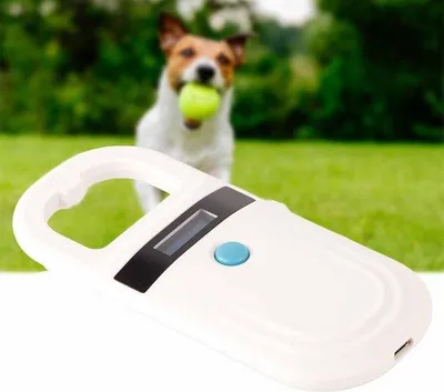 Image de Lecteur RFID/EMID portable avec écran pour chiens et chats - Lecteur d'identification pour chiens 134,2 kHz et 125 kHz