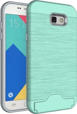 Produktbild von Schutzhülle für Samsung Galaxy A7 2017 5.7 Zoll SM-A700F Schutzcover aufstellbares Hardcase mit Kartenfach (Grün)
