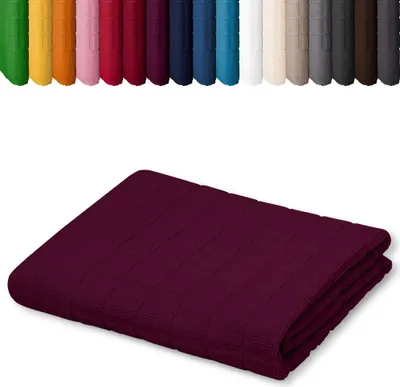 Produktbild von Duschvorleger 50 x 70cm Badvorleger Vorleger Badematte Badteppich 100% Baumwolle, Farbe: Brombeere