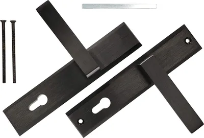 Produktbild von KOTARBAU® Türdrückerset 90mm PZ Langschild Schwarz Universal Modern